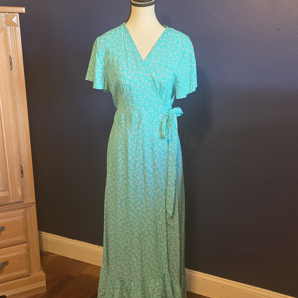 Floral Blue Maxi Dress